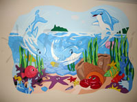 Poslikava prostorov delfinčki